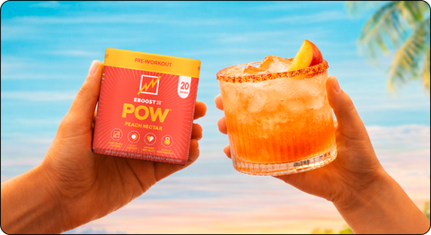 The Peach Pump Spritz: A Peach Nectar Pre Workout Mocktail Recipe